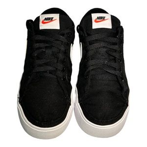 Nike Court Legacy CW6539-002 Men's Black/White Canvas Sneaker Shoes US 8 ET153